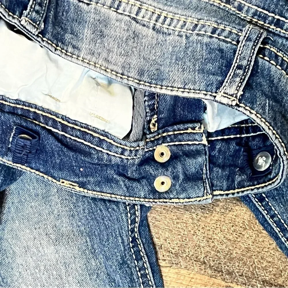 Faded Glory Girls Bootcut Jeans 7 Embroidered Back Pockets Adjustable Waist - Picture 8 of 12